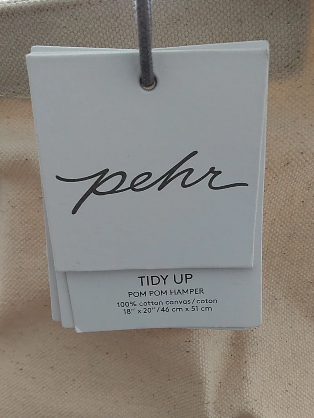 Pehr Tidy Up Canvas Pom Pom  Hamper